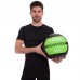 М'яч набивний медичний для кросфіту WALL BALL Zelart FI-5168-8 8кг чорний-зелений