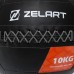 М'яч набивний медичний для кросфіту WALL BALL Zelart TA-7822-10 вага-10кг чорний