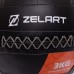 М'яч набивний медичний для кросфіту WALL BALL Zelart TA-7822-3 вага-3кг чорний