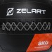 М'яч набивний медичний для кросфіту WALL BALL Zelart TA-7822-8 вага-8кг чорний
