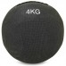 М'яч набивний медичний для кросфіту в кевларовій оболонці WALL BALL WALL BALL Zelart FI-7224-4 4кг чорний