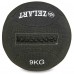М'яч набивний медичний для кросфіту в кевларовій оболонці WALL BALL WALL BALL Zelart FI-7224-9 9кг чорний