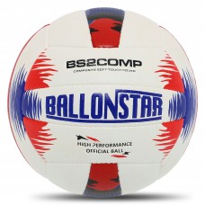 М'яч волейбольний BALLONSTAR LG-2089 №5 PU білий-синій-червоний