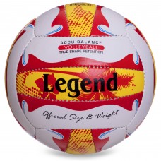 М'яч волейбольний пляжний PU LEGEND LG5399 №5 PU білий-червоний-жовтий
