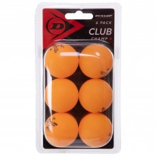 Набір м'ячів для настільного тенісу DUNLOP CLUB CHAMP 40+ DL679350 6шт помаранчевий