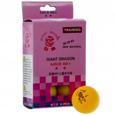 Набір м'ячів для настільного тенісу GIANT DRAGON GOLD 40+ 2star MT-6561 6шт кольори в асортименті