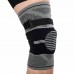 Наколінник бандаж еластичний з фіксуючим ременем KNEE BRACE EZOUS A-07 2шт M-XL сірий-чорний