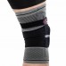 Наколінник бандаж еластичний з фіксуючим ременем KNEE BRACE EZOUS A-07 2шт M-XL сірий-чорний