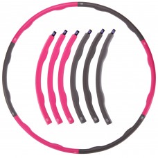 Обруч масажний Хула Хуп Hula Hoop Zelart FI-тисяча п'ятсот п'ятьдесят вісім 6 секцій рожевий-сірий