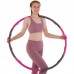 Обруч масажний Хула Хуп Hula Hoop Zelart FI-тисяча п'ятсот п'ятьдесят вісім 6 секцій рожевий-сірий