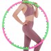 Обруч масажний Хула Хуп SP-Planeta Hula Hoop DOUBLE GRACE MAGNETIC JS-6005 8 секцій салатовий-рожевий