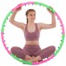 Обруч масажний Хула Хуп SP-Planeta Hula Hoop DOUBLE GRACE MAGNETIC JS-6005 8 секцій салатовий-рожевий