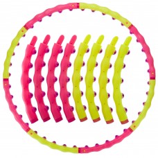 Обруч масажний Хула Хуп SP-Planeta Hula Hoop SPORT HOOP JS-6013 8 секцій рожевий-лимонний