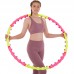 Обруч масажний Хула Хуп SP-Planeta Hula Hoop SPORT HOOP JS-6013 8 секцій рожевий-лимонний