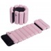 Обтяжувачі-браслети для рук ніг з силіконовим покриттям Zelart FITNESS BRACELETS FI-2237 2x0,5кг рожевий