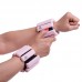 Обтяжувачі-браслети для рук ніг з силіконовим покриттям Zelart FITNESS BRACELETS FI-2237 2x0,5кг рожевий