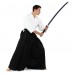 Одяг для Kendo, Iaido Aikido тренерувальний костюм Кендо, топи кендоги шани Хакама SP-Sport CO-8873 155-190см білий-чорний