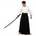 Одяг для Kendo, Iaido Aikido тренерувальний костюм Кендо, топи кендоги шани Хакама SP-Sport CO-8873 155-190см білий-чорний