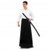 Одяг для Kendo, Iaido Aikido тренерувальний костюм Кендо, топи кендоги шани Хакама SP-Sport CO-8873 155-190см білий-чорний
