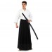 Одяг для Kendo, Iaido Aikido тренерувальний костюм Кендо, топи кендоги шани Хакама SP-Sport CO-8873 155-190см білий-чорний