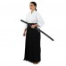 Одяг для Kendo, Iaido Aikido тренерувальний костюм Кендо, топи кендоги шани Хакама SP-Sport CO-8873 155-190см білий-чорний