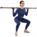Палиця гімнастична 3-х секційна Бодібар Body Bar Zelart FI-9994-10 вага 10кг чорний-коричневий