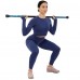 Палка гімнастична 3-х секційна Бодібар Body Bar Zelart FI-9994-4 вага 4кг чорний-блакитний