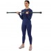 Палка гімнастична 3-х секційна Бодібар Body Bar Zelart FI-9994-5 вага 5кг чорний-зелений