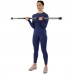 Палка гімнастична 3-х секційна Бодібар Body Bar Zelart FI-9994-6 вага 6кг чорний-білий