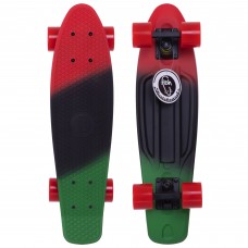 Пенні борд Penny Board круїзер пластиковий 22" FISH COLOR SK-402-12 червоний-чорний-зелений