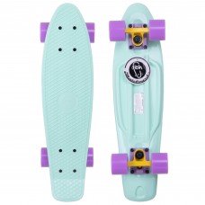 Пенні борд Penny Board круїзер пластиковий 22" FISH SK-401-10 м’ятний-жовтий-фіолетовий