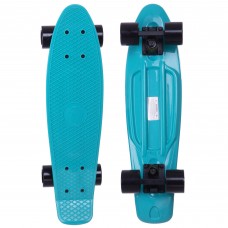 Пенні борд Penny Board круїзер пластиковий 22" FISH SK-401-26 блакитний-чорний-чорний