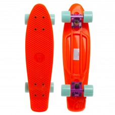 Пенні борд Penny Board круїзер пластиковий 22" FISH SK-401-35 помаранчевий-фіолетовий-м’ятний