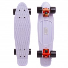Пенні борд Penny Board круїзер пластиковий 22" FISH SK-401-37 білий-помаранчевий-чорний