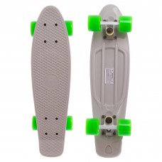Пенні борд Penny Board круїзер пластиковий 22" FISH SK-401-38 сірий-білий-салатовий