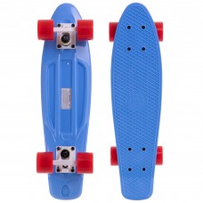 Пенні борд Penny Board круїзер пластиковий 22" FISH SK-401-8 блакитний-червоний