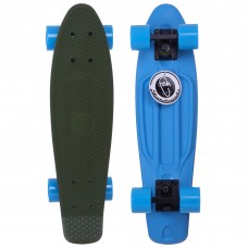 Пенні борд Penny Board круїзер пластиковий RUBBER SOFT 22" FISH SK-410-3 зелений-синій