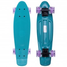 Пенні борд Penny Board круїзер пластиковий з колесами які світяться FISH SK-405-11 м’ятний-чорний-фіолетовий