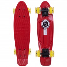 Пенні борд Penny Board круїзер пластиковий з колесами які світяться FISH SK-405-15 червоний-чорний-жовтий