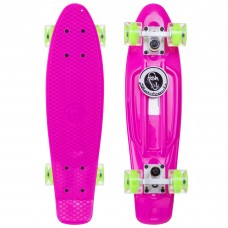 Пенні борд Penny Board круїзер пластиковий з колесами які світяться FISH SK-405-5 рожевий-білий-салатовий
