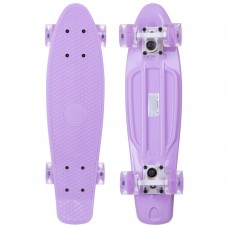 Пенні борд Penny Board круїзер пластиковий з колесами які світяться FISH SK-405-6 фіолетовий-білий