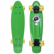 Пенні борд Penny Board круїзер пластиковий з колесами які світяться FISH SK-405-8 салатовий-чорний-жовтий
