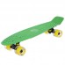 Пенні борд Penny Board круїзер пластиковий з колесами які світяться FISH SK-405-8 салатовий-чорний-жовтий