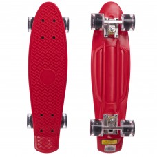 Пенні борд Penny Board круїзер пластиковий з колесами які світяться SP-Sport SK-5672-10 червоний-чорний