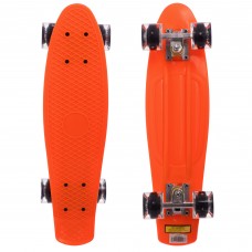 Пенні борд Penny Board круїзер пластиковий з колесами які світяться SP-Sport SK-5672-11 помаранчевий-чорний