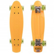 Пенні борд Penny Board круїзер пластиковий з колесами які світяться SP-Sport SK-5672-1 жовтий-салатовий