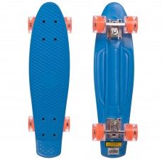 Пенні борд Penny Board круїзер пластиковий з колесами які світяться SP-Sport SK-5672-2 синій-помаранчевий