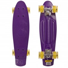 Пенні борд Penny Board круїзер пластиковий з колесами які світяться SP-Sport SK-5672-3 фіолетовий-жовтий