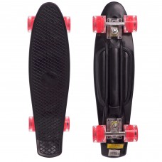 Пенні борд Penny Board круїзер пластиковий з колесами які світяться SP-Sport SK-5672-5 чорний-червоний