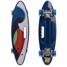Пенні борд Penny Board круїзер пластиковий з колесами які світяться та ручкою для перенесення 24" SP-Sport HB-31B-1 синій